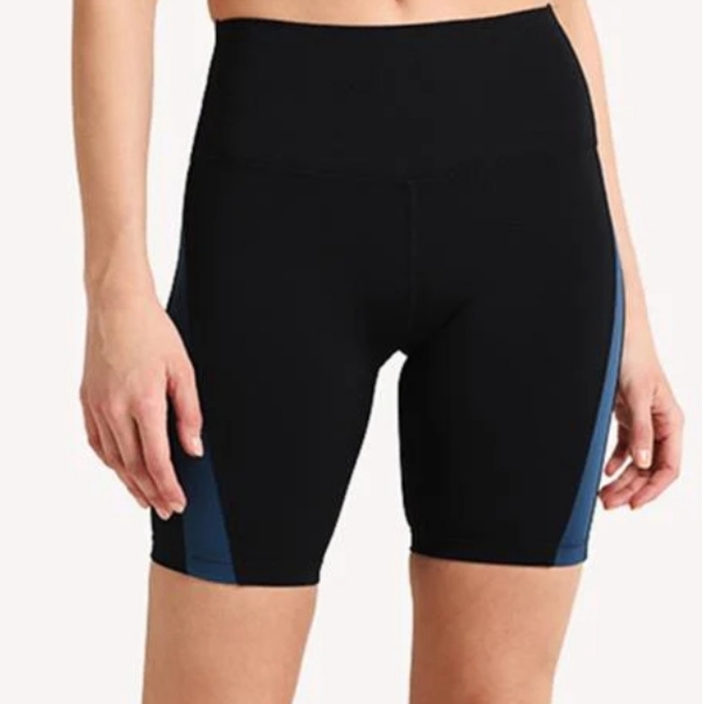 NWT Splits59 Link High Waist Shorts Size XS Black Blue Biker Shorts Cycling